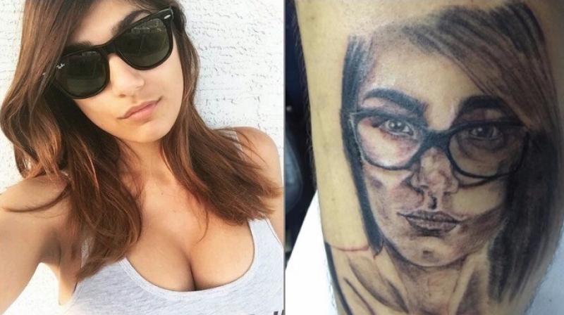 Mia Khalifa's Face Tattooed